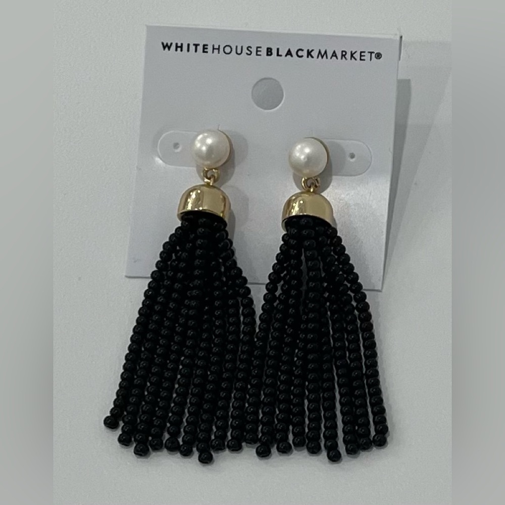 WHITE HOUSE BLACK MARKET Linear Fringe Earrings, One Size